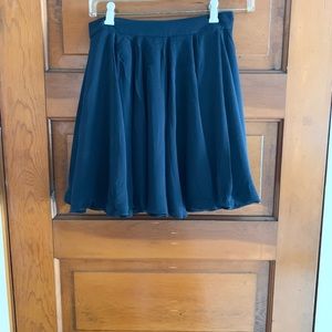 Jenni Kayne 100% Silk Navy Skirt Size 2